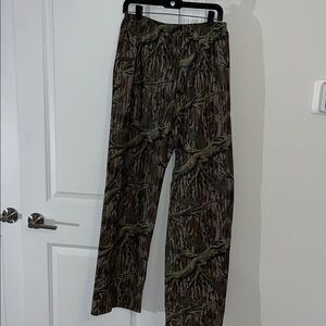 Retro camouflage Camo Columbia Mossy Oak Hunting Waterproof Pants PVC Nylon M